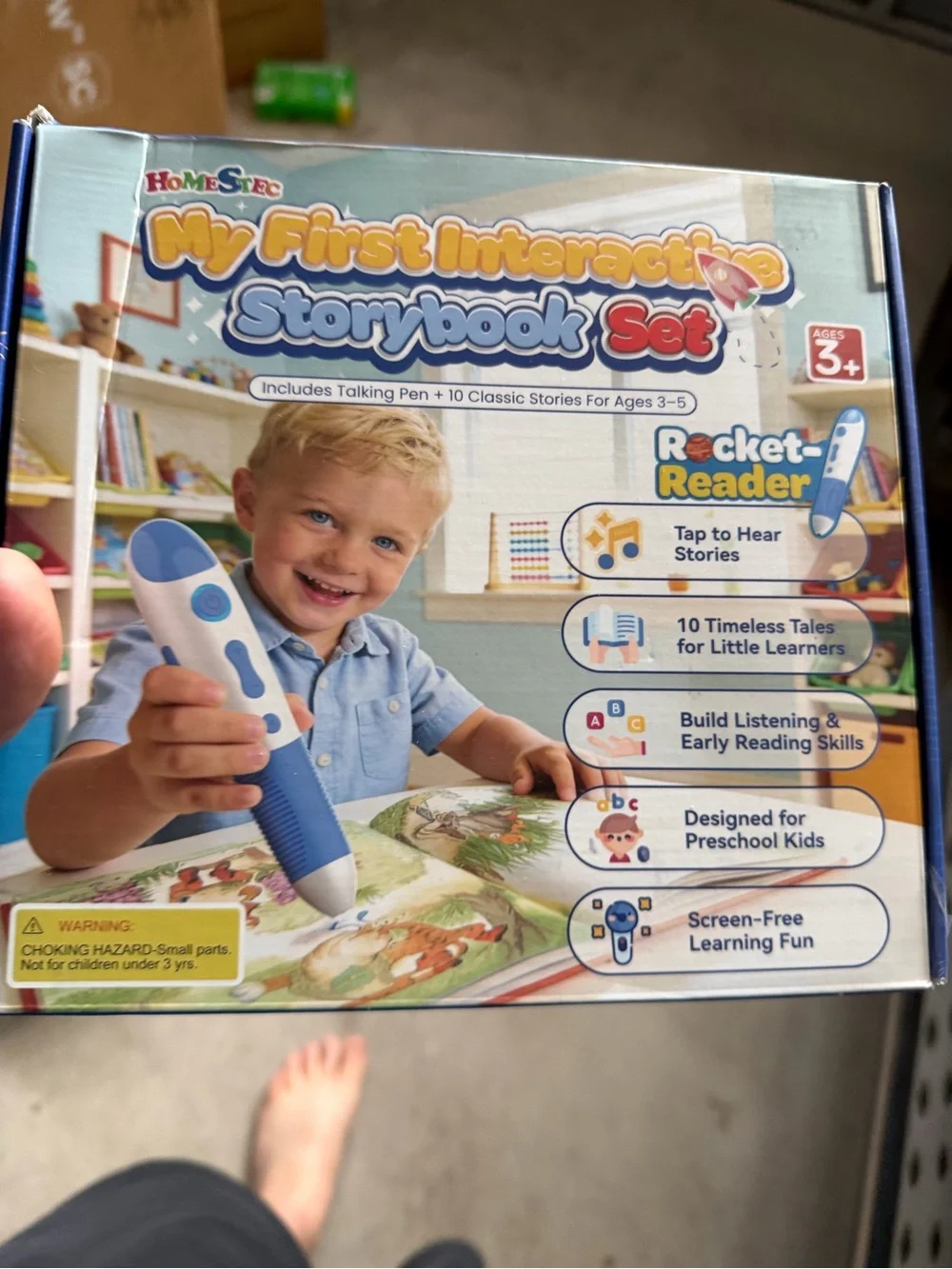 Interactive Audio Story Pen for Kids Ages 3–5 10 Storybooks